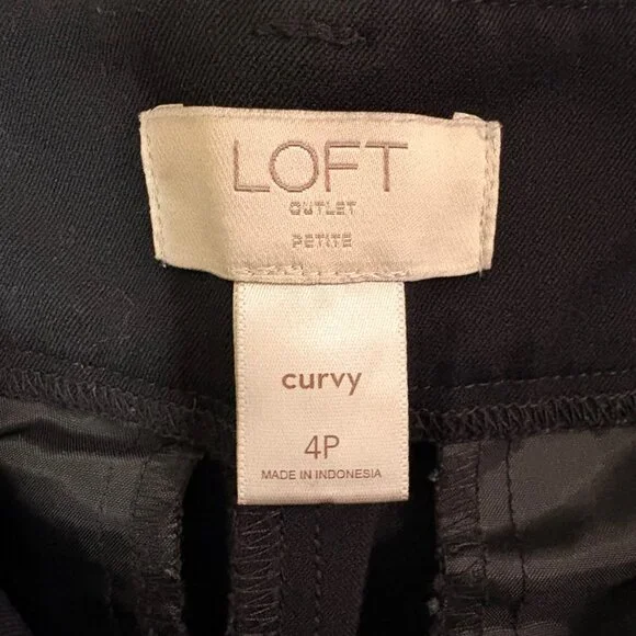 LOFT Curvy Dress Trousers 4P Black Bootcut Career Pants - Picture 6 of 8